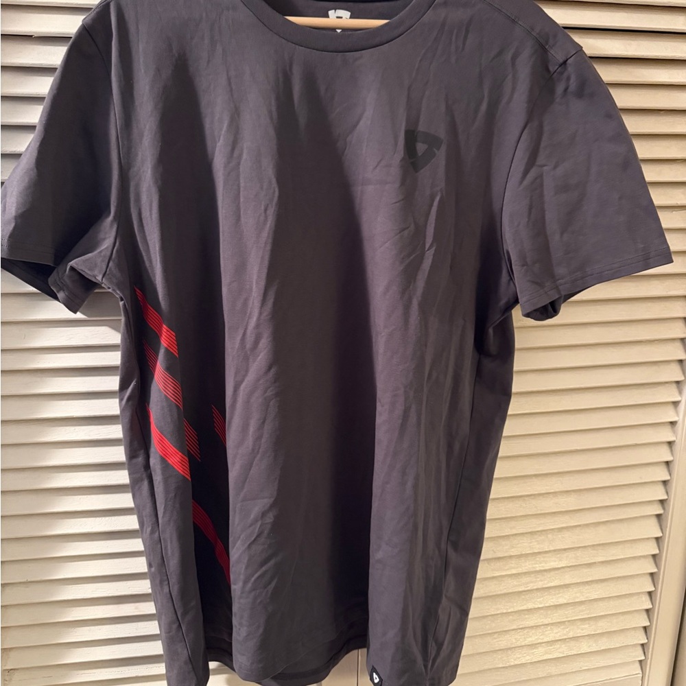 Men's Charcoal and Red Graphic Tee